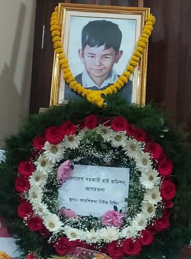 আগরতলাস্থিত বাংলাদেশ হাই-কমিশন-র আয়োজনে শেখ রাসেলের জন্মদিন পালন